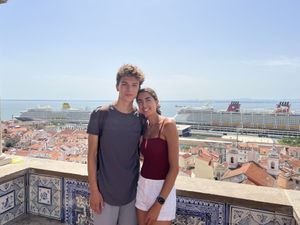 Photo of Daniela and Will on the coast of Portugal