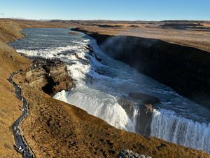 Gulfoss Waterfall from above